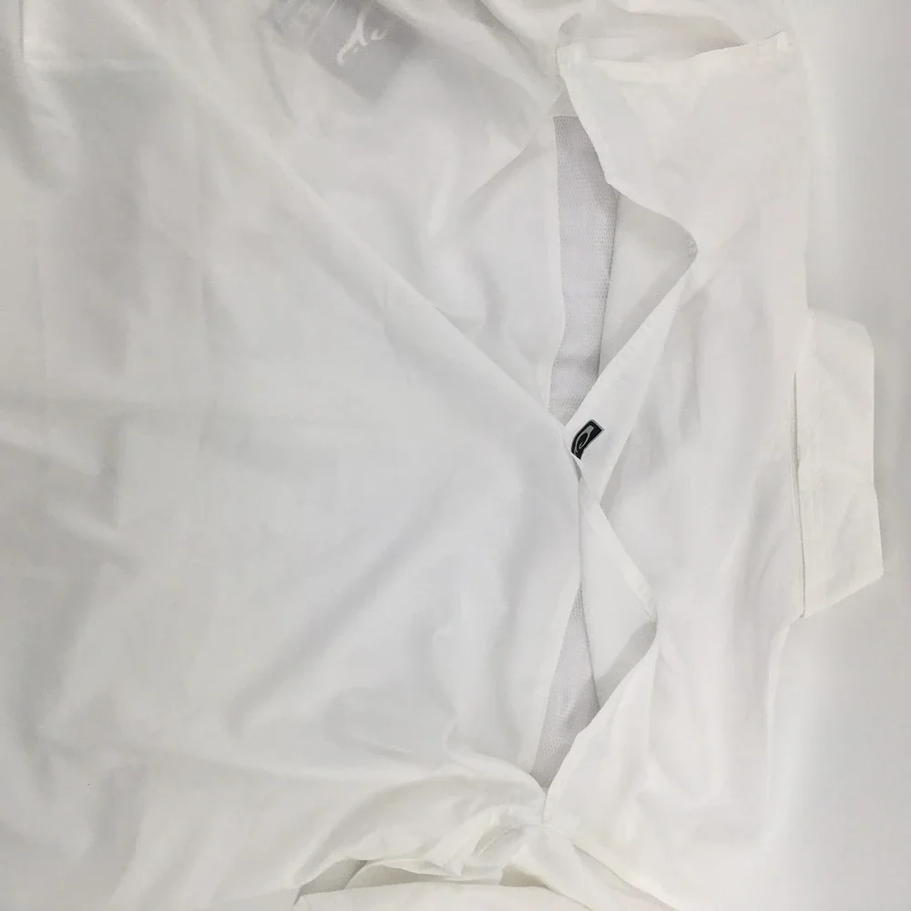 Drake Waterfowl DPF Fishing Shirt Mens Large White Short Sleeve Vented Button Up